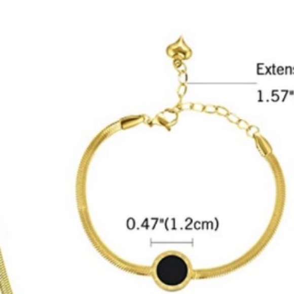 Bracelet-18K Gold Roman Numeral Flat Snake Style - Picture 4 of 6